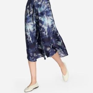 NWT Johnny Was Moonlight Tie-Dye Asymmetric Skirt Silk Size L